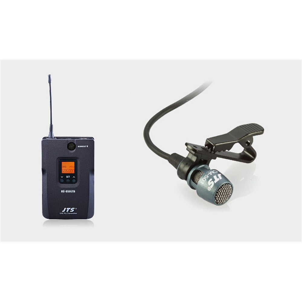JTS RU-850LTB t'mitter 638-674MHz belt-pack inc CM-501 lapel mic for 8011DB/8012DB systems (RU850LTBB4)