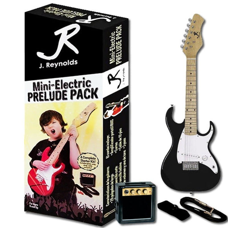 J.Reynolds Mini ST Electric Guitar Prelude Starter Pack in Black