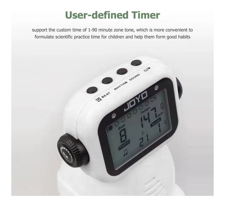 JOYO JM-93 Digital Voice Rechargeable Metronome - White