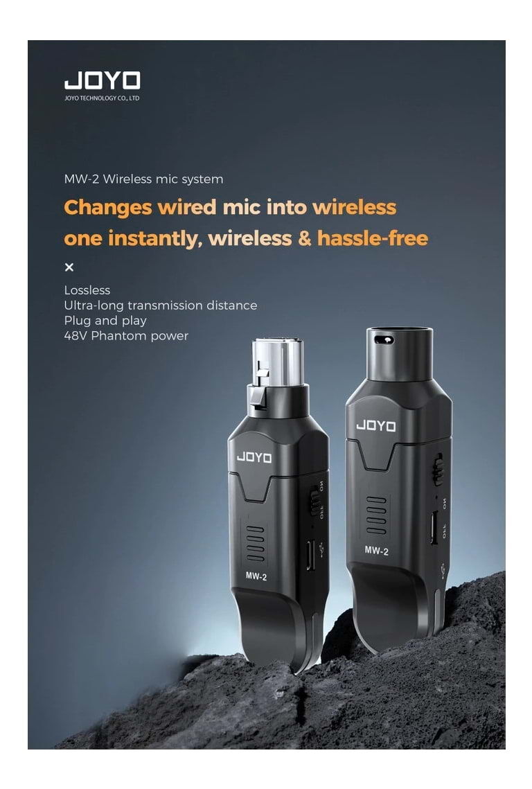 JOYO MW-2 2.4Ghz Snap-on Wireless Microphone System