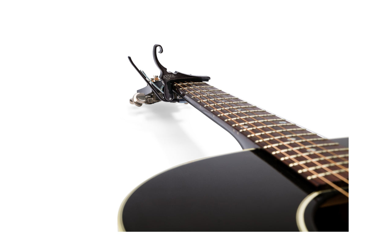 Kyser Quick-Change 6 String Acoustic Capo - Black Chrome