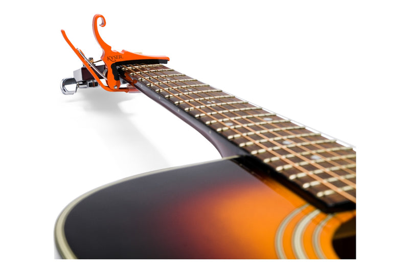 Kyser Quick-Change 6 String Acoustic Capo - Orange Blaze