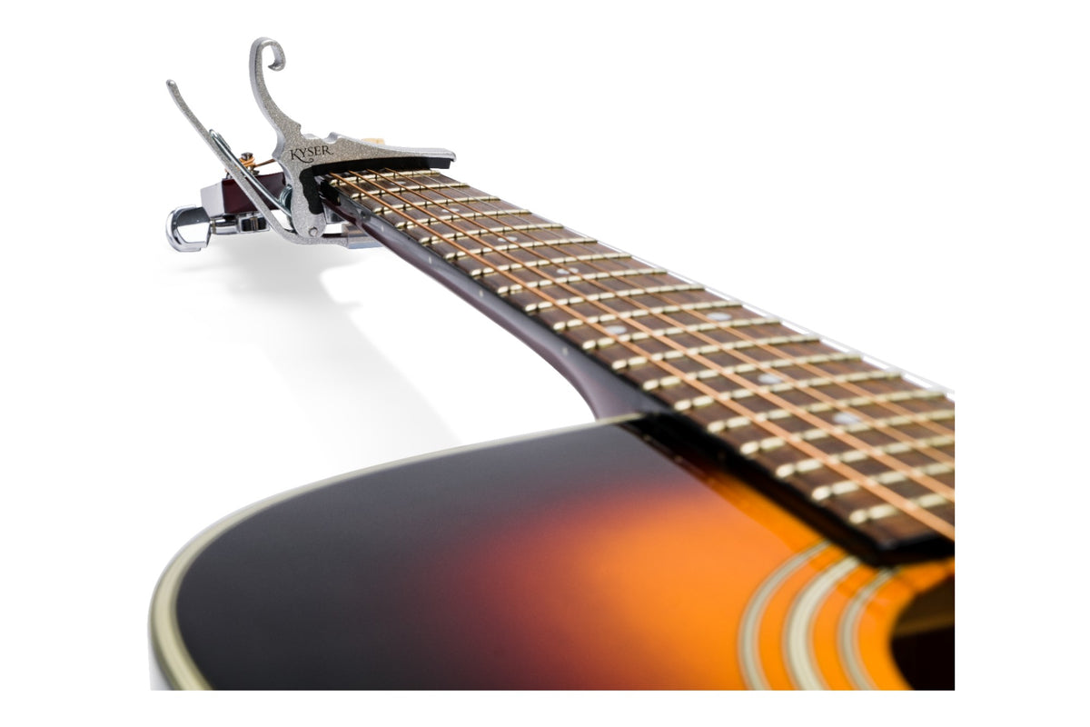 Kyser Quick-Change 6 String Acoustic Capo - Silver