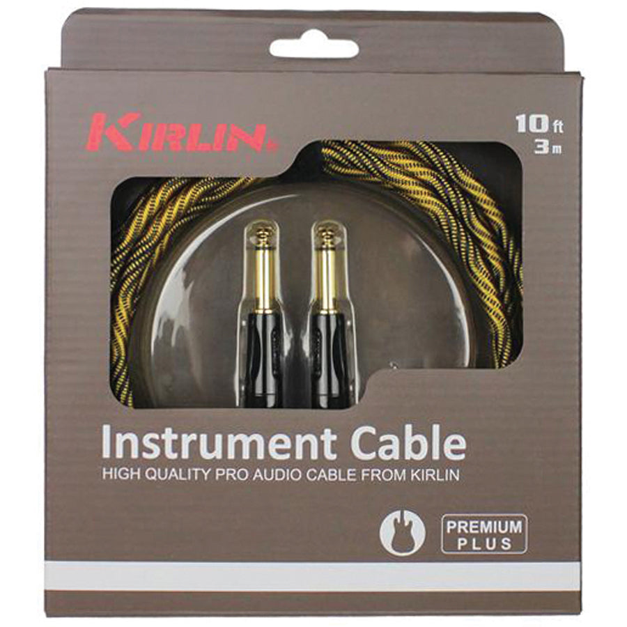 Kirlin 10ft Premium Plus Wave Yellow Instrument Cable [KIWB201WBO-10]