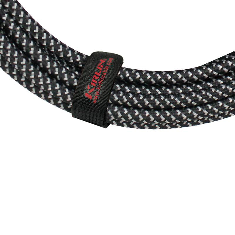 Kirlin 10ft Black Entry Woven Instrument Cable RA - Straight [KIWC202BK-10]
