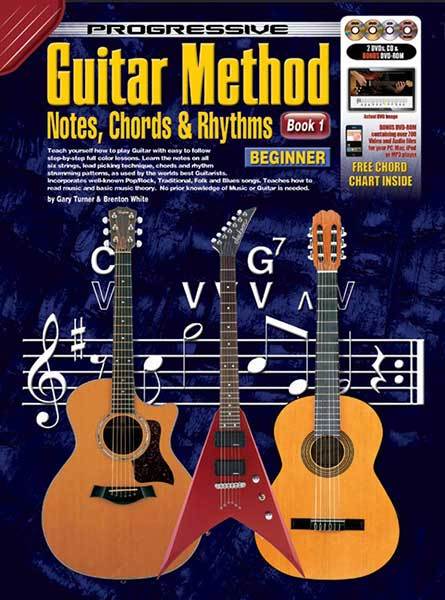 Progressive Guitar Method Notes, Chords & Rhythms Book/CD/DVD(2)/DVD-Rom