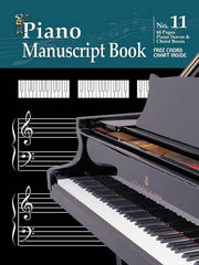 Progressive Manuscript Book 11 Stapled. 48-Pages/Piano Staves/Chord Boxes