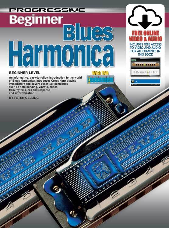 Progressive Beginner Blues Harmonica Book/Online Video & Audio
