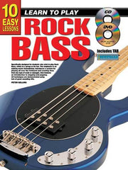 10 Easy Lessons Learn To Play Rock Bass Book/CD/DVD