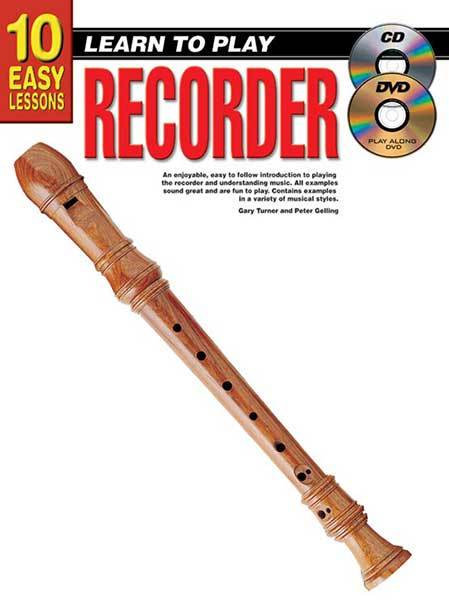 10 Easy Lessons Learn To Play Recorder Book/CD/DVD