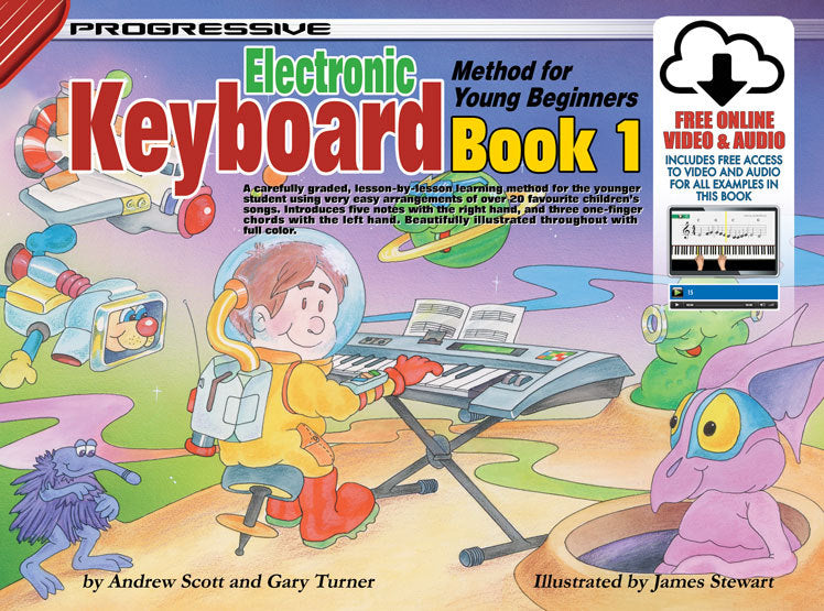 Progressive Keyboard Book 1 for Young Beginners Book/Online Video & Audio