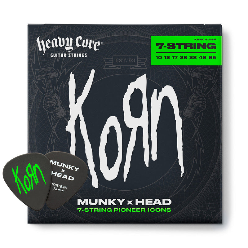 2 x Dunlop Heavy Core® Korn 7-String Guitar Strings 10 - 65