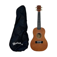 Kealoha Wooden Coloured Series Concert Ukulele with Bag in Natural Satin Finish