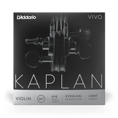D'Addario Kaplan Vivo Violin String Set, 4/4 Scale, Light Tension