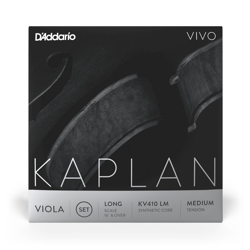 D'Addario Kaplan Vivo Viola String Set, Long Scale, Medium Tension