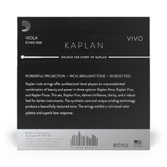 D'Addario Kaplan Vivo Viola String Set, Medium Scale, Medium Tension