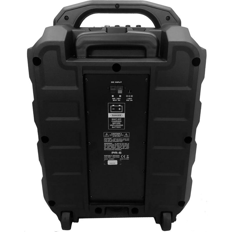 Leem PR-6 Portable, Active 25W, 8" PA Speaker System with Party Lights