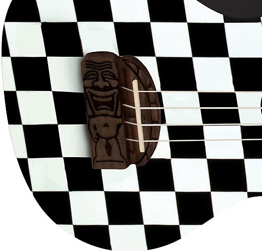 Kohala Series Soprano Ukulele in Checkerboard with Natural Satin Finish