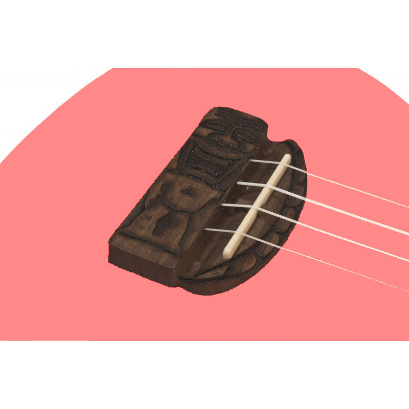 Kohala Series Soprano Ukulele in Pink with Natural Satin Finish