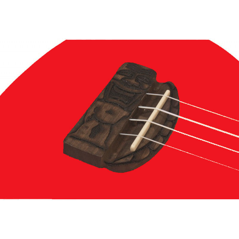 Kohala Series Soprano Ukulele in Red with Natural Satin Finish