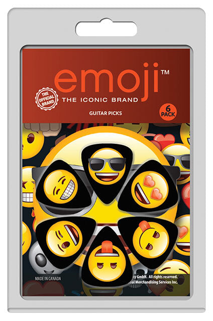 Perris 6-Pack "Emoji Variety Faces" Licensed Guitar Picks Pack