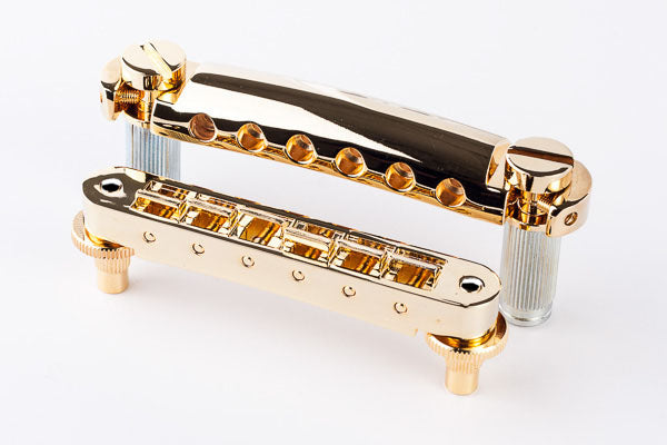 TonePros Bridge & Tailpiece Set Standard threads Nashville un-notched Gold