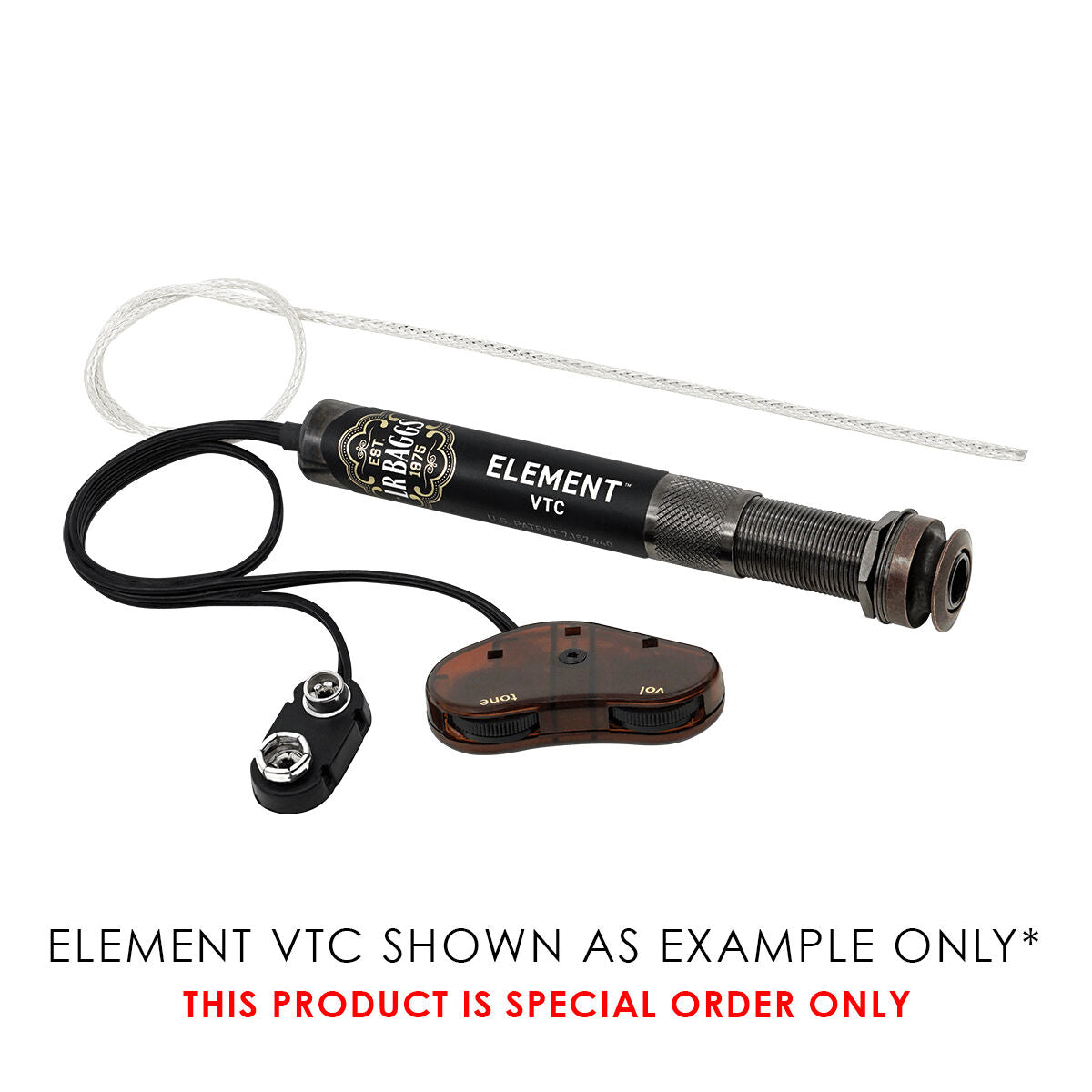 Baggs Element Active Pickup System with Volume & Tone Control - SPLIT SADDLE Vs [LRBEASVTCSPLIT]