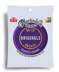 Martin Originals 80/20 Bronze Light Guitar String Set (12-54)