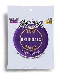 Martin Originals 80/20 Bronze Custom Light Guitar String Set (11-52)
