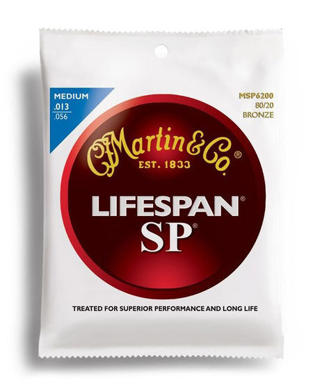 Martin SP Lifespan 80/20 Bronze Medium Guitar String Set (13-56)