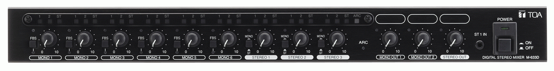 TOA M633D DIGITAL STEREO MIXER