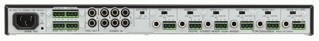 TOA M633D Digital Stereo Mixer