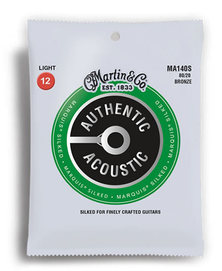 Martin Authentic Acoustic Marquis Silked 80/20 Bronze Light Guitar String Set (12-54)