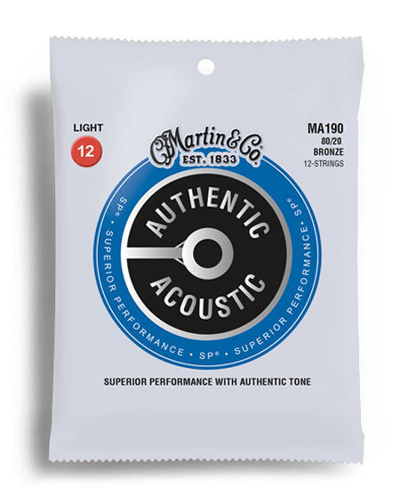 Martin Authentic Acoustic SP 80/20 Bronze Light 12-String Guitar String Set (12-54)
