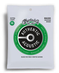 Martin Authentic Acoustic Marquis Silked 92/8 Phosphor Bronze Extra Light Guitar String Set (10-47)