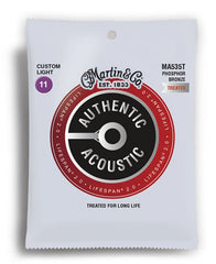 Martin Authentic Acoustic Lifespan 2.0 Phosphor Bronze 92/8 Custom Light Guitar String Set (11-52)