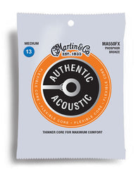 Martin Authentic Acoustic Flexible Core 92/8 Phosphor Bronze Custom Light Guitar String Set (13-56)