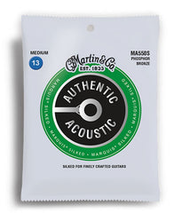 Martin Authentic Acoustic Marquis Silked 92/8 Phosphor Bronze Medium Guitar String Set (13-56)