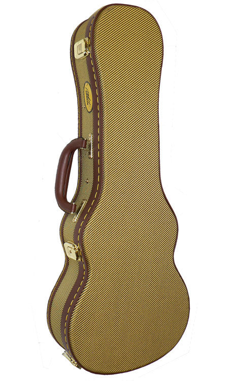 MBT Wooden Baritone Ukulele Case in Tweed Fabric