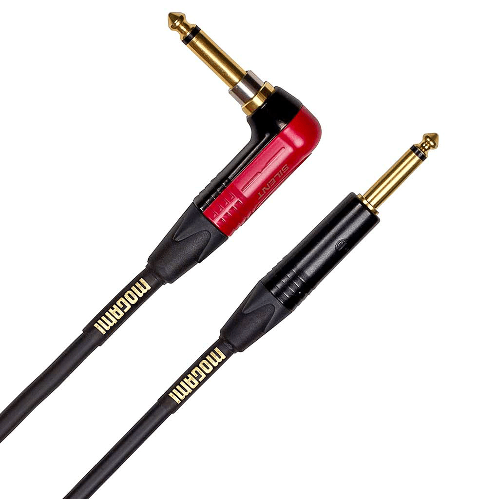 Mogami 10FT Gold Instrument Cable with Right Angle Silent Start - High Quality Sound Transmission