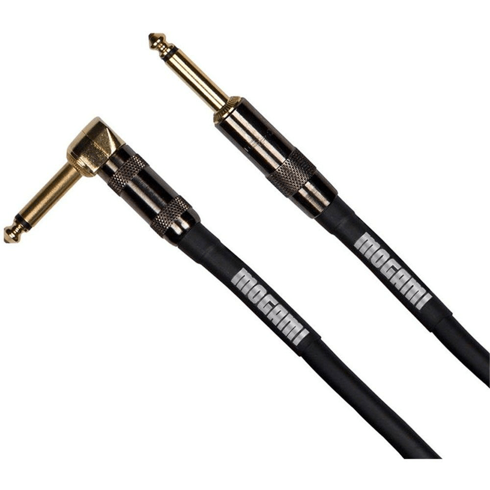 Mogami Platinum Right-Angle to Straight Guitar Cable (12ft)