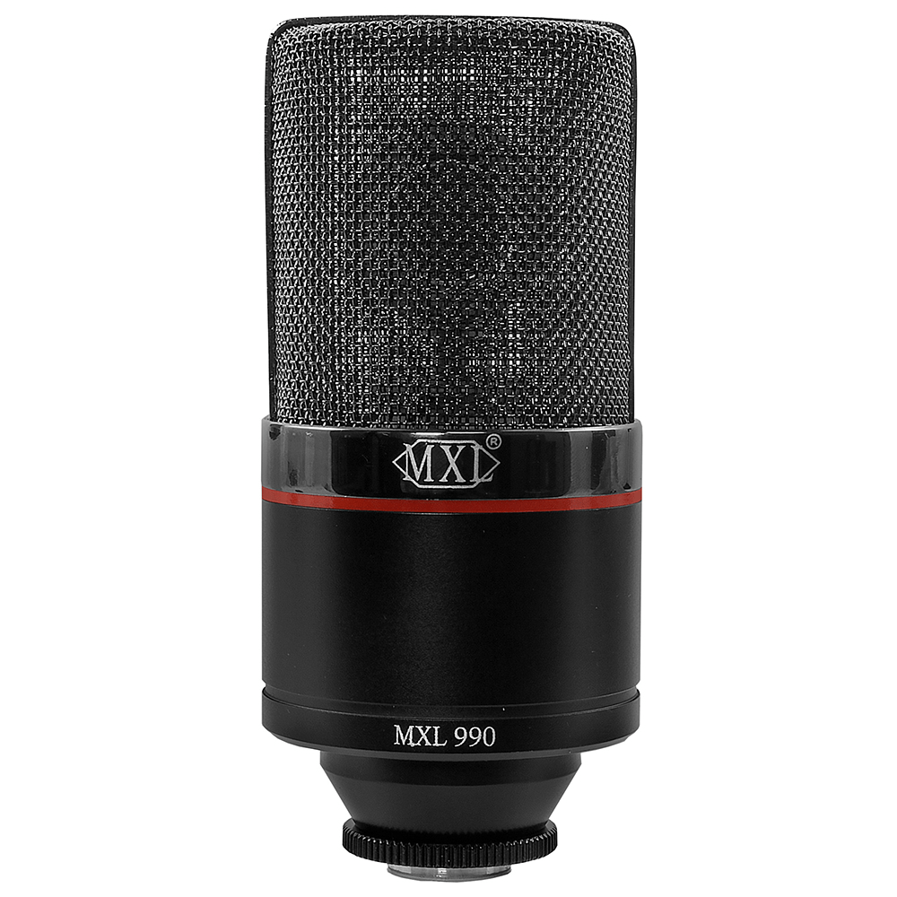 MXL 990 Vocal Condenser Mic Pack With Red LED