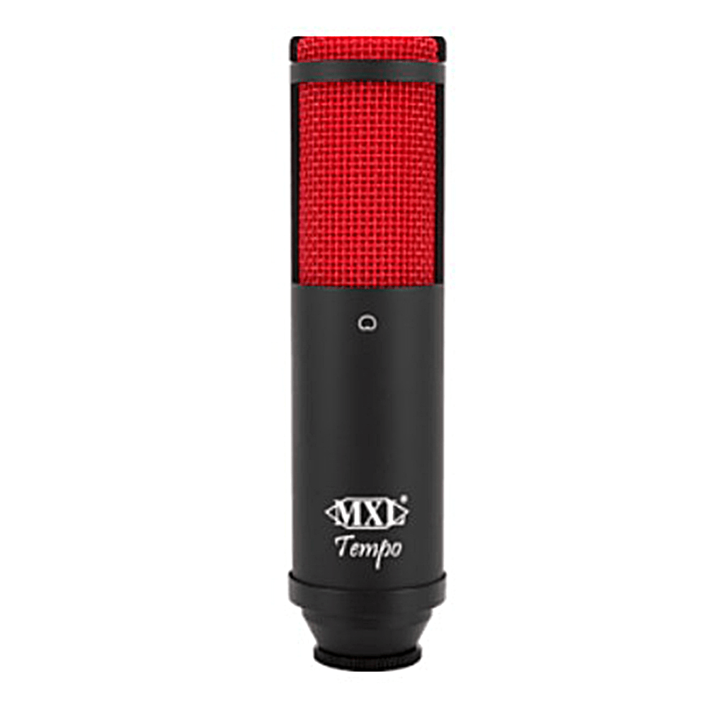 MXL Tempo USB Condenser Mic w/ Headphone Output (Black / Red)
