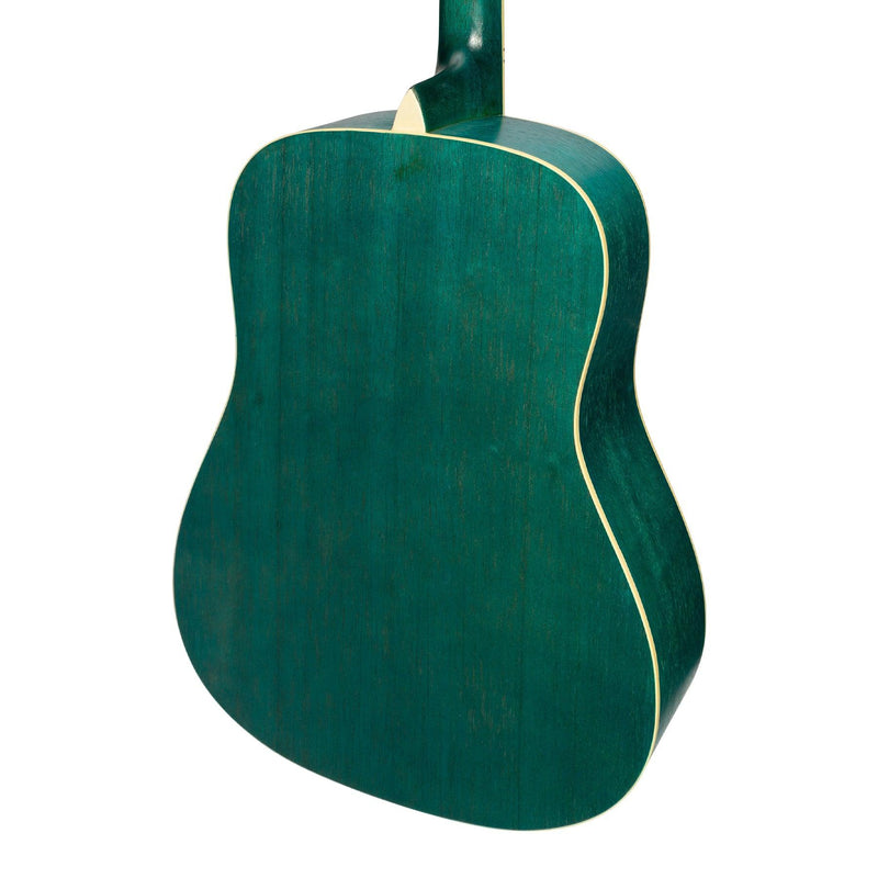 Martinez '41 Series' Dreadnought Acoustic Guitar Pack (Teal Green)