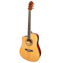 Martinez '41 Series' Dreadnought Acoustic Guitar. Cut-away Left Hand Gloss Finish (Natural Gloss)