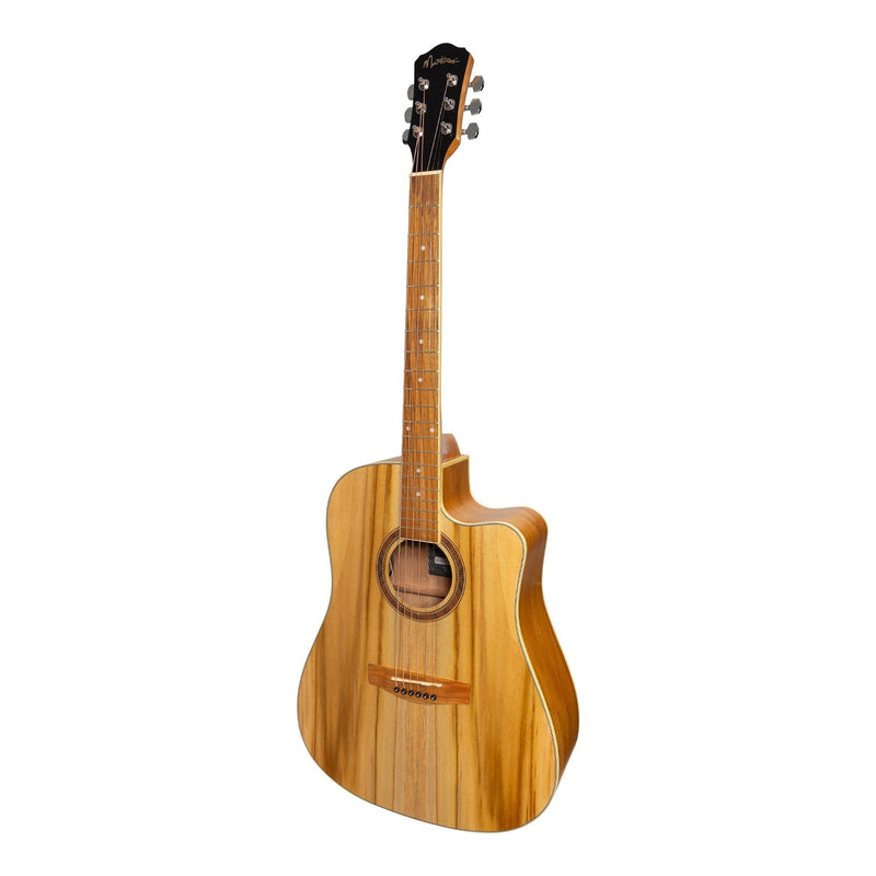 Martinez '41 Series' Dreadnought Cutaway Acoustic-Electric Guitar (Jati-Teakwood)