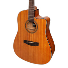 Martinez '41 Series' Dreadnought Cutaway Acoustic-Electric Guitar Pack (Mahogany)