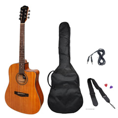 Martinez '41 Series' Dreadnought Cutaway Acoustic-Electric Guitar Pack (Mahogany)