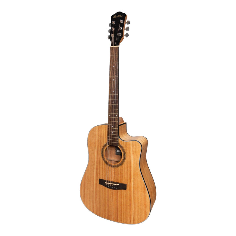 Martinez '41 Series' Dreadnought Cutaway Acoustic-Electric Guitar Pack (Mindi-Wood)