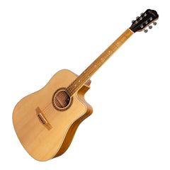 Martinez '41 Series' Dreadnought Cutaway Acoustic-Electric Guitar Pack (Spruce/Jati-Teakwood)